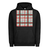 Pigment Black christmas plaid seamless pattern Urban Hoodie - BundleAndBundleShop