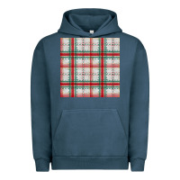 Pigment Midnight Navy christmas plaid seamless pattern Urban Hoodie - BundleAndBundleShop