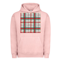 Pigment Salmon christmas plaid seamless pattern Urban Hoodie - BundleAndBundleShop