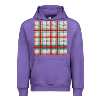 Tulip christmas plaid seamless pattern Urban Hoodie - BundleAndBundleShop