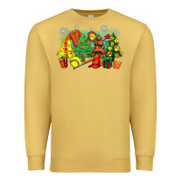 Antique Gold christmas trees with softball Premium Sweatshirt - Zillion Design Studio