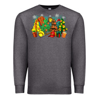 Charcoal Heather christmas trees with softball Premium Sweatshirt - Zillion Design Studio