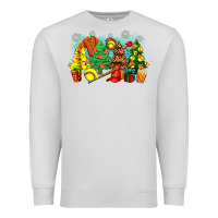 Dove Grey christmas trees with softball Premium Sweatshirt - Zillion Design Studio