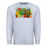 Heather Grey christmas trees with softball Premium Sweatshirt - Zillion Design Studio