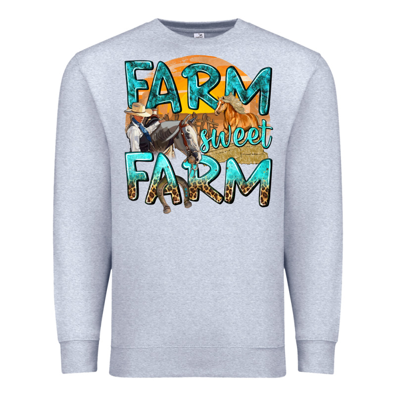 Farm Sweet Farm With Horses Premium Sweatshirt by texasbilliewilder | Teevron