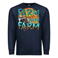 Navy farm sweet farm with horses Premium Sweatshirt - texasbilliewilder