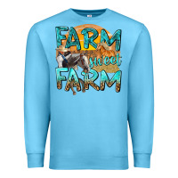 Ocean Blue farm sweet farm with horses Premium Sweatshirt - texasbilliewilder