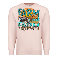 Pale Pink farm sweet farm with horses Premium Sweatshirt - texasbilliewilder