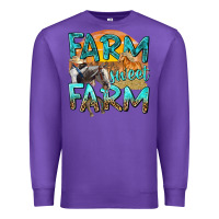Purple farm sweet farm with horses Premium Sweatshirt - texasbilliewilder