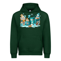 Forest Green winter coffe cups Urban Hoodie - AdoDesignShop