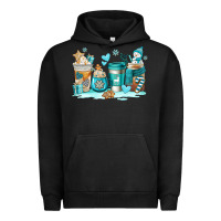 Pigment Black winter coffe cups Urban Hoodie - AdoDesignShop