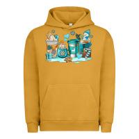 Pigment Peanut Butter winter coffe cups Urban Hoodie - AdoDesignShop