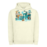Pigment Pistachio winter coffe cups Urban Hoodie - AdoDesignShop