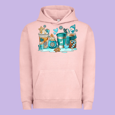 Winter Coffe Cups Urban Hoodie Designed By Adodesignshop