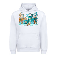 White winter coffe cups Urban Hoodie - AdoDesignShop