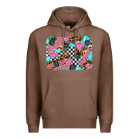 Chestnut race day background Premium Hoodie - AdoDesignShop