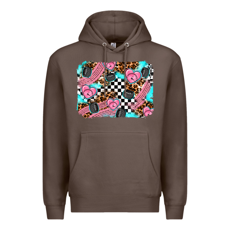 Race Day Background Premium Hoodie by AdoDesignShop | Teevron