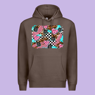 Race Day Background Premium Hoodie Designed By Adodesignshop