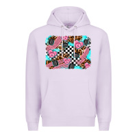 Lilac race day background Premium Hoodie - AdoDesignShop