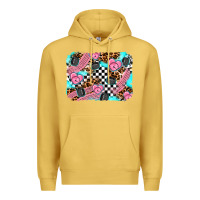Antique Gold race day background Premium Hoodie - AdoDesignShop