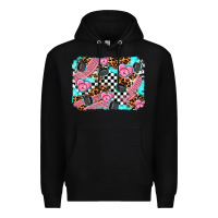 Black race day background Premium Hoodie - AdoDesignShop