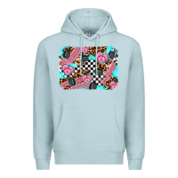 Blue Mist race day background Premium Hoodie - AdoDesignShop