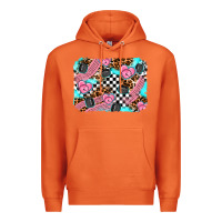 Carrot race day background Premium Hoodie - AdoDesignShop