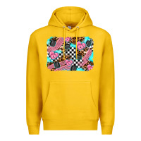Lemon race day background Premium Hoodie - AdoDesignShop