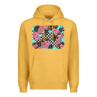 Mustard race day background Premium Hoodie - AdoDesignShop