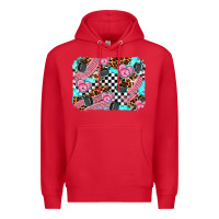 Red race day background Premium Hoodie - AdoDesignShop