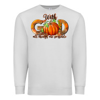 Dove Grey With God All Thing Are Possible Premium Sweatshirt - RanaPortraitStore