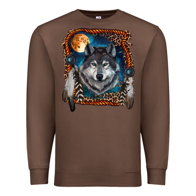 Wolf And Feathers Premium Sweatshirt by RanaPortraitStore | Teevron