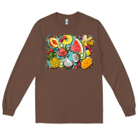 Chestnut summer fruits background Long Sleeve Tee - BarkalooDesign