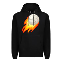 Black volleyball Premium Hoodie - JahusDesignShop