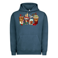 Pigment Midnight Navy religious coffee cups Urban Hoodie - AdoDesignShop