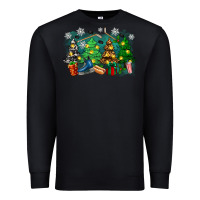 Black christmas trees with hockey Premium Sweatshirt - Zillion Design Studio