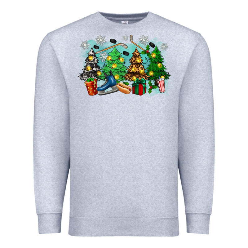Christmas Trees With Hockey Premium Sweatshirt by Zillion Design Studio | Teevron