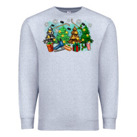 Heather Grey christmas trees with hockey Premium Sweatshirt - Zillion Design Studio