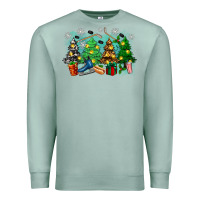 Seafoam christmas trees with hockey Premium Sweatshirt - Zillion Design Studio