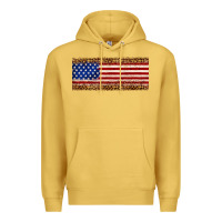 Antique Gold usa flag leopard Premium Hoodie - JahusDesignShop