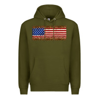 Army Green usa flag leopard Premium Hoodie - JahusDesignShop