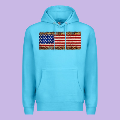 Usa Flag Leopard Premium Hoodie Designed By Jahusdesignshop