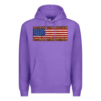 Purple usa flag leopard Premium Hoodie - JahusDesignShop