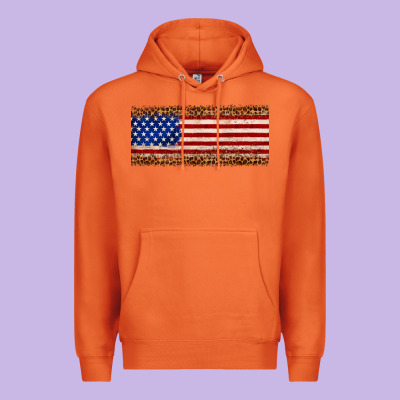 Usa Flag Leopard Premium Hoodie Designed By Jahusdesignshop