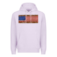 Lilac usa flag leopard Premium Hoodie - JahusDesignShop