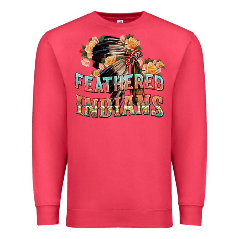 Feathered Indians Premium Sweatshirt by texasbilliewilder | Teevron