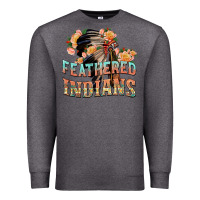 Charcoal Heather feathered indians Premium Sweatshirt - texasbilliewilder