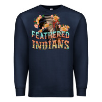 Navy feathered indians Premium Sweatshirt - texasbilliewilder