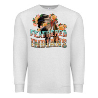 Oatmeal Heather feathered indians Premium Sweatshirt - texasbilliewilder