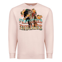 Pale Pink feathered indians Premium Sweatshirt - texasbilliewilder